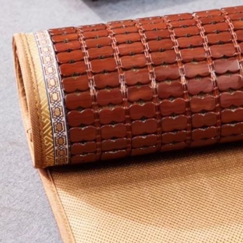 Estera de Dormir Refrescantes de Verano,Esterilla de bambú carbonizada para mahjong,Colchonetas de verano para camas individuales y dobles,Estera de Dormir de Bambú Plegable,para Cama Sofá Silla(B,1.3