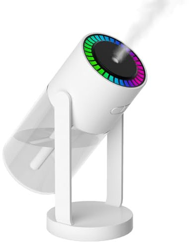 Nixtrve Humidifier, 550ml Ultrasonic Cool Mist Quiet USB Desktop Humidifier with Colorful Night Light, Waterless Auto Shut-Off, Suitable for Bedroom, Home, and Office