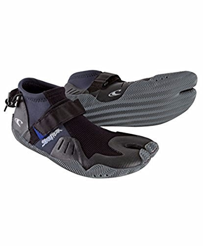 O'Neill Superfreak 2mm Tropical Split Toe Neoprene Boot, Textured Rubber Sole for Surfing, Paddleboarding, Snorkeling, Black, 8