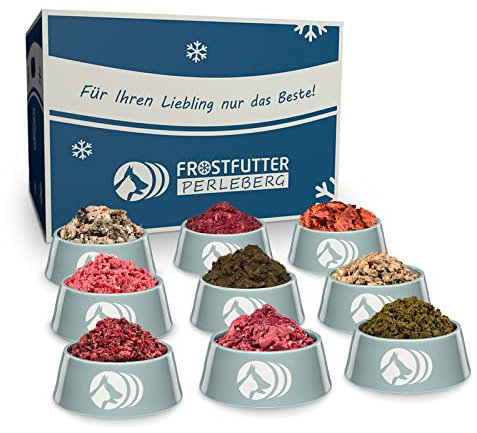 Frostfutter Perleberg Barf Dauerbrenner-Paket | 24 kg Hundefutter für Barf-Ernährung | Ohne Zusatzstoffe & schonend verarbeitet | Hochwertige Auswahl an Fleisch & Innereien | Made in Germany