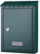 Bakaji 2832147 Boîte aux lettres murale en acier inoxydable avec fermeture à clé, Vert