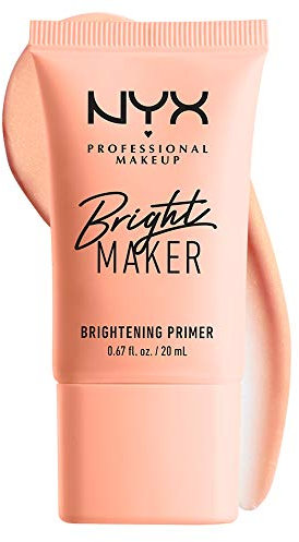 NYX Professional Makeup Primer Bright Maker, Base de Maquillage, Base de Teint Illuminatrice à l'Extrait de Papaye, Infusé au Mica pour un Fini Satiné, Formule Vegan, 20 ml