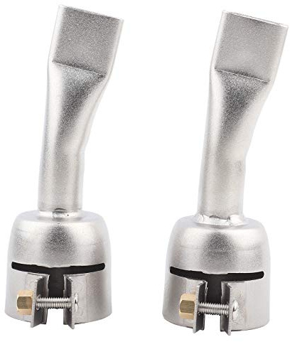 2 uds boquilla de soldadura de pistola de aire caliente soldador de acero inoxidable antorcha de calentamiento boquilla de puntas planas para accesorios de soldadura de hoja de plástico PVC