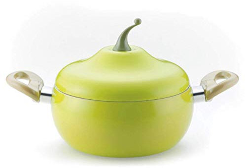 Emaille-Suppentopf, Gusseisen-Tomaten-Kokotte, Antihaft-Topf, Multifunktions-Kochtopf, nickelfreier Suppentopf, Langsamkocher, Eintopf, Auflauf Eine Tomate 27 x 9 cm (11 x 4 Zoll)