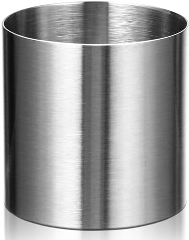 DOITOOL 1 Piece Stainless Steel Mini Cheesecake Mould, Not Stick 5 cm / 2 in Cooking Rings, Round Rice Mould Mousse Rings for Baking Cakes, Desserts, Sweet