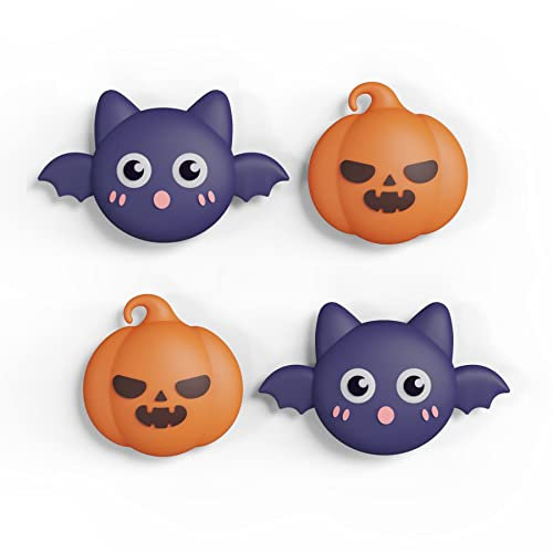 PlayVital Joystick Covers for Nintendo Switch/OLED/Lite, Thumb Grips Caps for Switch Lite, Halloween Pumpkin Bat