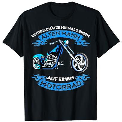 Unterschätze niemals einen alten Mann auf einem Motorrad T-Shirt