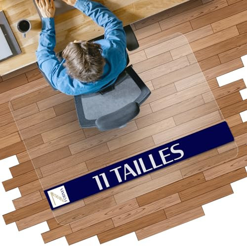 NOVA FORMA Tapis de Protection de Sol en Pet recyclé pour sols durs – Tapis antidérapant sous Chaise de Bureau – Protège Sol Contre Les Rayures & Les salissures – 116 x 150 cm, Transparent