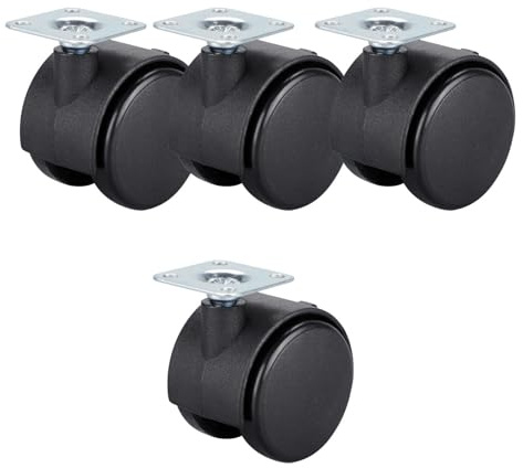 Möbelrollen Mit Bremse 30mm 40mm 50mm,Lenkrollen Räder Ohne Bremse,Transportrollen,Ersatzrollen Für Möbel,Schwenkrollen 4 Stück,Lenkrollen Mit Schrauben,Plattenrollen,4Nobrakes-40mm(1.57in)