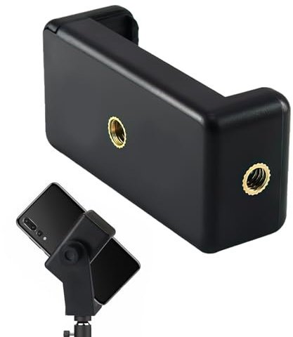 Soporte Universal de Trípode Adaptador para Teléfono para iPhone Samsung Galaxy (Máximo 11,5 cm), Accesorio Móvil