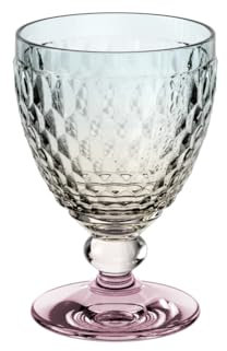 Villeroy & Boch – Boston Pearl Rotweinglas 132mm, Glas für Rotwein, facettiertes Kristallglas, robust und spülmaschinenfest, Premium Qualität Made in Germany, farbgesprayed, Glas