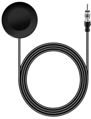 Votvlog Antenna Autoradio Universale FM Parabrezza Antenna per Auto Adattatore con Spina Connettore Plug DIN 3M Cavo di Prolunga per Veicoli Camion SUV Auto Radio Ricevitore Stereo