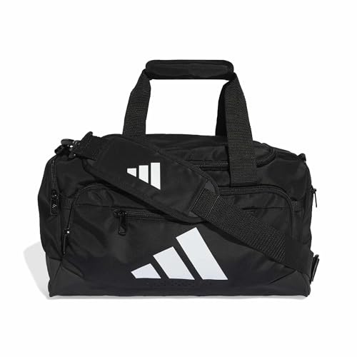 adidas Unisex Training Defender Duffle Bag XSmall Duffel Bag, Black/White, One Size