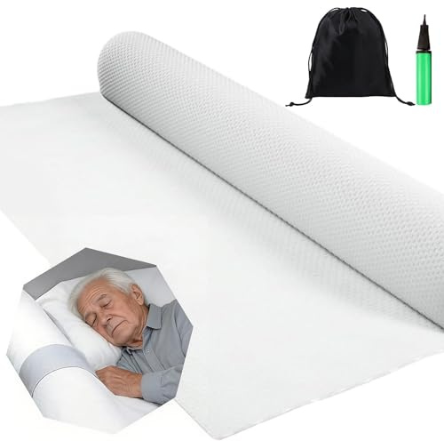 Griglia di protezione per il letto gonfiabile, 123 cm, per bambini, con protezione anti-caduta lavabile in lavatrice, antiscivolo e rivestimento per bambini e anziani