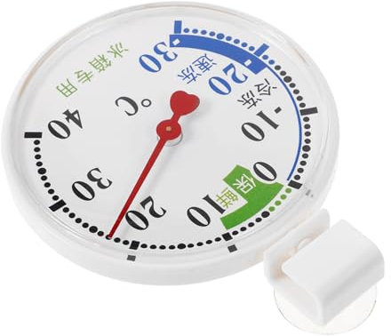 Mikinona Thermomètre de Réfrigérateur avec Ventouse Précision Moniteur de Température pour Congélateur et Stockage Froid Installation Facile pour Usage Domestique et Commercial