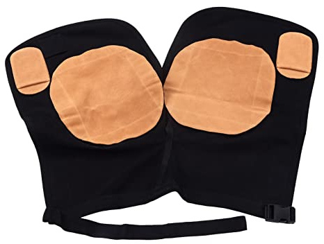 Ausla Tablier de Maréchal-ferrant, Toile Robuste avec Cuir de Vache Amovible, Poches Renforcées pour le Ferrage des Chevaux et le Travail à l'écurie
