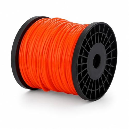 Risegun Hilos de Nylon cortacésped, Hilo de Corte para Desbrozadora Universal 2,4 mm x 100 m para desbrozadoras y Cortasetos eléctricos