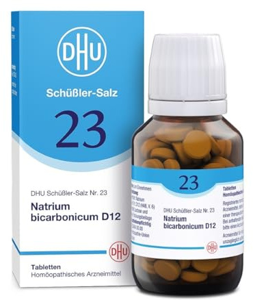 DHU Schüßler-Salz Nr. 23 Natrium bicarbonicum D12 – Das Mineralsalz des Säure-Basen-Haushalts – das Original – umweltfreundlich im Arzneiglas, 200 St. Tabletten