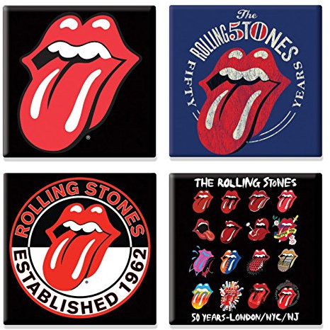 The Rolling Stones Kühlschrankmagnet 4 x tongue logo various designs Nue Gift One Size