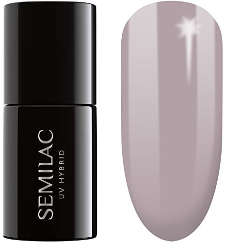SEMILAC Gel Nail Polish 221 Smokey Beige - Full Coverage Gel Polish - Soak Off Easy To Use LED/UV Nail Lamp - Long Lasting Manicure and Pedicure up to 3 weeks