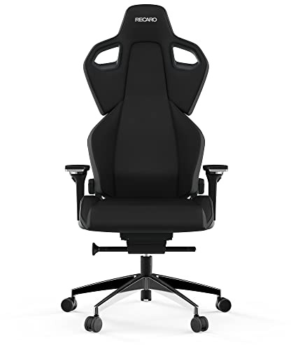 RECARO Exo FX High End Gaming Stuhl & Bürostuhl Ergonomisch [TÜV-Zertifiziert] | Made in Germany | Lordosenstütze & Anti-Submarining Hügel | Stufenlose Einstellung über Handräder, Pure Black