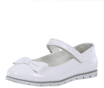 SIRRI Zapatos de Vestir Mary Jane de Charol para niñas, Calzado Plano para comunión y Ocasiones Especiales tamaño 25