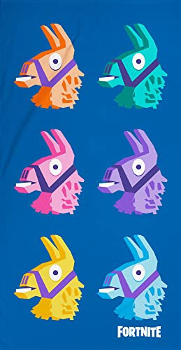 Fortnite Badetuch Lama 75 x 150 cm 100% Baumwolle Velours-Qualität Strandlaken Strandtuch Handtuch Badelaken Saunatuch Battle Royale Loot Lake Salty Springs Tilted Towers Skins Pass. zur Bettwäsche