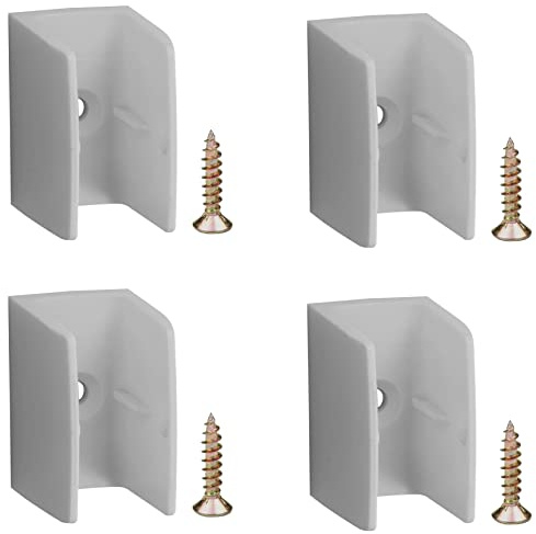 cyclingcolors 4x Clip bloqueur de manivelle volet Roulant gris Support Guide Manette Plastique 15mm - 18mm Universel fenêtre Mur à Visser