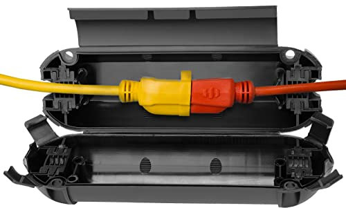 Weigudoc Boite Etanche Electrique pour Fiche, Safe-Box du Câble Étanche IP54, Boîtier de Protection de la Rallonge, Coffre-fort D'extérieur Rallonge de Protection pour Jardin Prise (1pc)