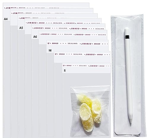 Flimflim Cellofanpåsar passar A5 Storlek, 16x23cm 100st Självhäftande Klar Plastpåsar, Presentpåsar, Multi Purpose OPP Livsmedelssäker Självhäftande Cellofanpåsar