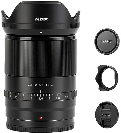 VILTROX 28 mm F1.8 autofokus objektiv för Nikon Z Mount kamera objektiv standard kameralinser stor bländare vidvinkelobjektiv kompatibel med Nikon Z9 Z8 Z7 Z6 Z5 Z50 Z30 ZFC