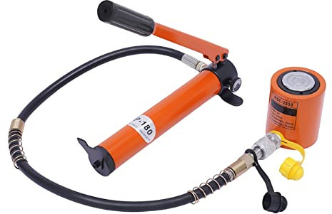 JAYEUW Handpumpe Hydraulik Hydraulikzylinder Hebebock Zylinder Presse Hydraulikzylinder 20T 50mm&CP-180 Manuelle Hydraulikpumpe mit 1m Schlauch 70Mpa 350CC ZG3/8''