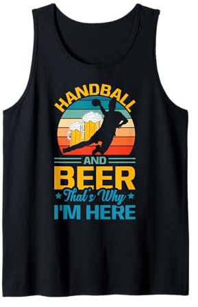 Handball And Beer Funny Handball Gloves Tank Top