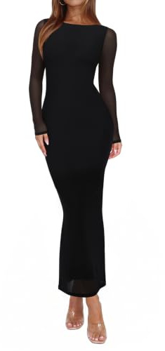 REORIA Women's Fall Wedding Guest Dress Black Onyx X-Small
