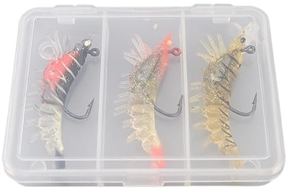 Generiskt räkbete | Färgglada mjuka PVC-bete för enkel fångstframgång | fiskedrag räkformade drag, för abborre öring crappie snook gös lax