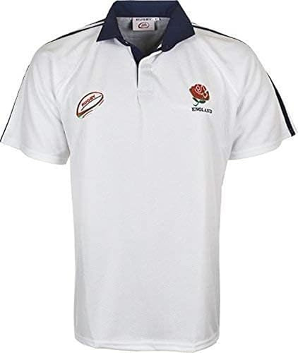 New Model UK Mens England Rugby Half Sleeve T-Shirt | Button Down Collar Style | Size S to XXL