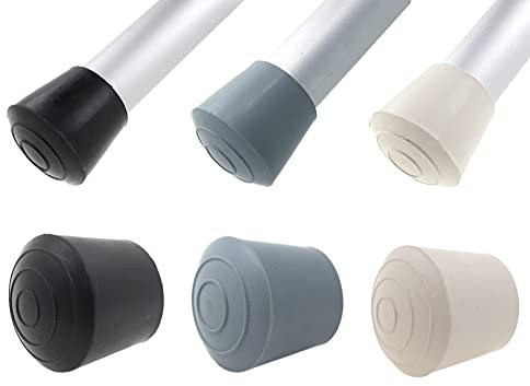 16x Rubber Furniture Feet Ferrule Caps Stoppers - Many Sizes & Colours Available - Ideal for Tables & Chairs - by Lifeswonderful (22mm, Black)