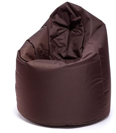 Ecopuf - Sako Pouf Fåtölj Utomhus - Sittsäck barnrum - Snygg Tyg-Sittsäck - Avslappnande fåtölj - Heminredning - Fåtölj Storlek L - 70x110cm - Brun Nc15