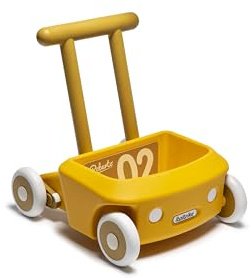 Italtrike Roberto - Primi Passi per Bambini - Girello Neonato 6-12 mesi Fino 3 Anni, Carrellino Montessori, Sicuro per Casa e Asili - Gioco per Imparare a Camminare con Antiribaltamento (Giallo)