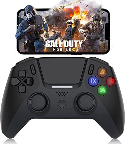 arVin Wireless Gamepad Controller für iPhone, Mobile Game Joystick Controller für IOS iPad Notebook MacBook, Bluetooth Gaming Gamepad für PS4, PS3, PC-Schwarz