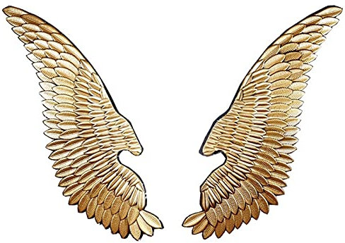 Decorazione murale con ali d'angelo ， Scultura da parete con murales realistici in stile vintage ， Grandi sculture in bassorilievo 3-D realizzate a mano ， per soggiorno, caffetteria, bar dec