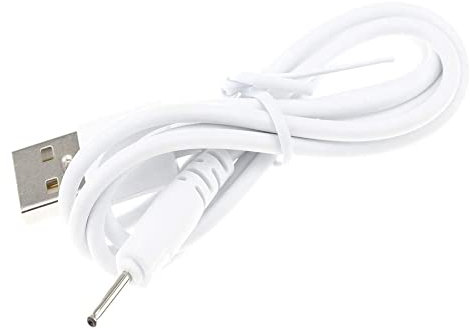 RuenTech Chargeur USB DC millimètre 2,0 mm, câble d'alimentation CC 5 V, source de charge pour tablette, stylet de charge, Blanc, Classique