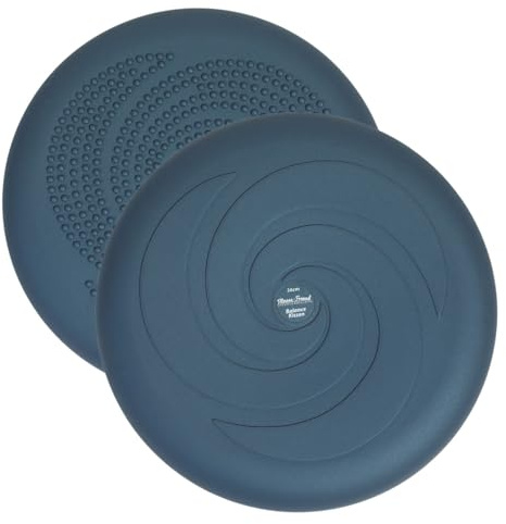 Fitness-Freund Balance-Kissen 36 cm für Rückentraining, Koordination, Ballsitzkissen, Made in Germany (blau-grau)