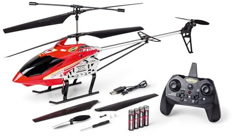 Carson 500507183 Easy Tyrann 670 Rescue Autos. 100% RTF – RC Heli, Ferngesteuerter Helikopter, Robustes RTF (Ready to Fly), Outdoor Helikopter, RC Flugzeug