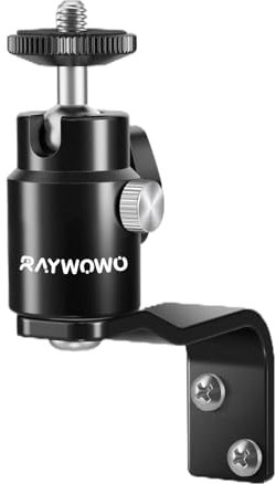 RAYWOWO Supporto da parete per fotocamera, braccio articolato flessibile con viti da 1/4, ancoraggio verticale a parete per fotocamere,webcam,luci, telefoni (Montaggio a parete a forma di E)