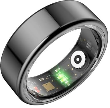 Smart Ring Men Women Android Fitness Ring Pedometer Heart Rate Blood Oxygen Sleep Tracker Activity Trackers for Sports Time, Distance, Calories Compatible with Android iOS