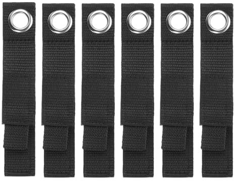 QUARKZMAN 6pz Prolunga Cavo Supporto Organizzatore Cinghie 184mm / 7 Robusto Garage Appeso Trasportare Conservazione Cinghie per Alimentazione Cavi Tubi Corde Nero