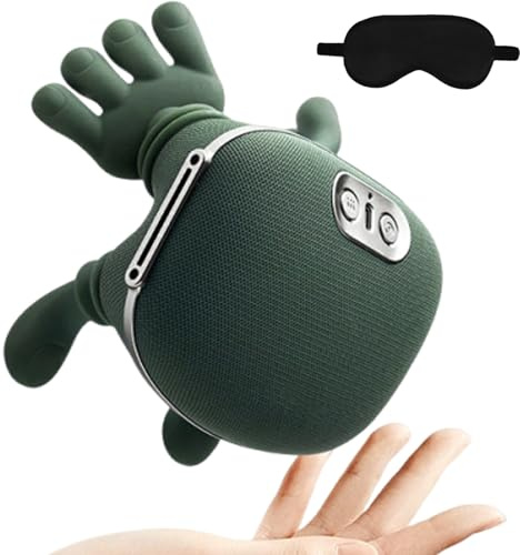 Massageapparat, 4D nackmassageapparat, axelmassage, massage axlar, massagehänder, nackmassageapparat, 3 massageinställningar och 2 värmenivåer (grön)