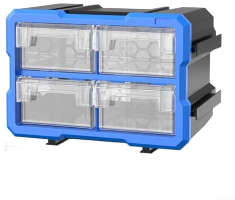 Boîte de rangement en plastique de type tiroir avec disposition interne personnalisable, cloisons amovibles et construction en polypropylène (4)