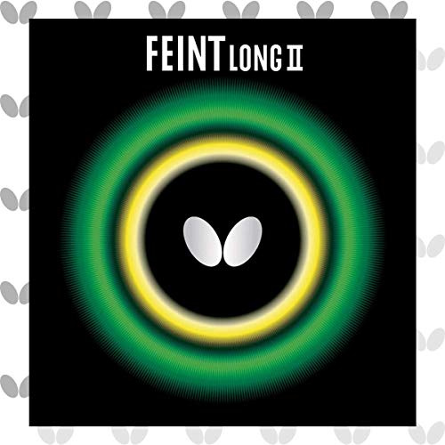 Butterfly Feint Long II Table Tennis Rubber Sheet, OX, 0.5 mm, 1.1 mm, or 1.3 mm Sponge, Red or Black, 1 Long Pips Table Tennis Rubber Sheet, Professional Table Tennis Rubbers